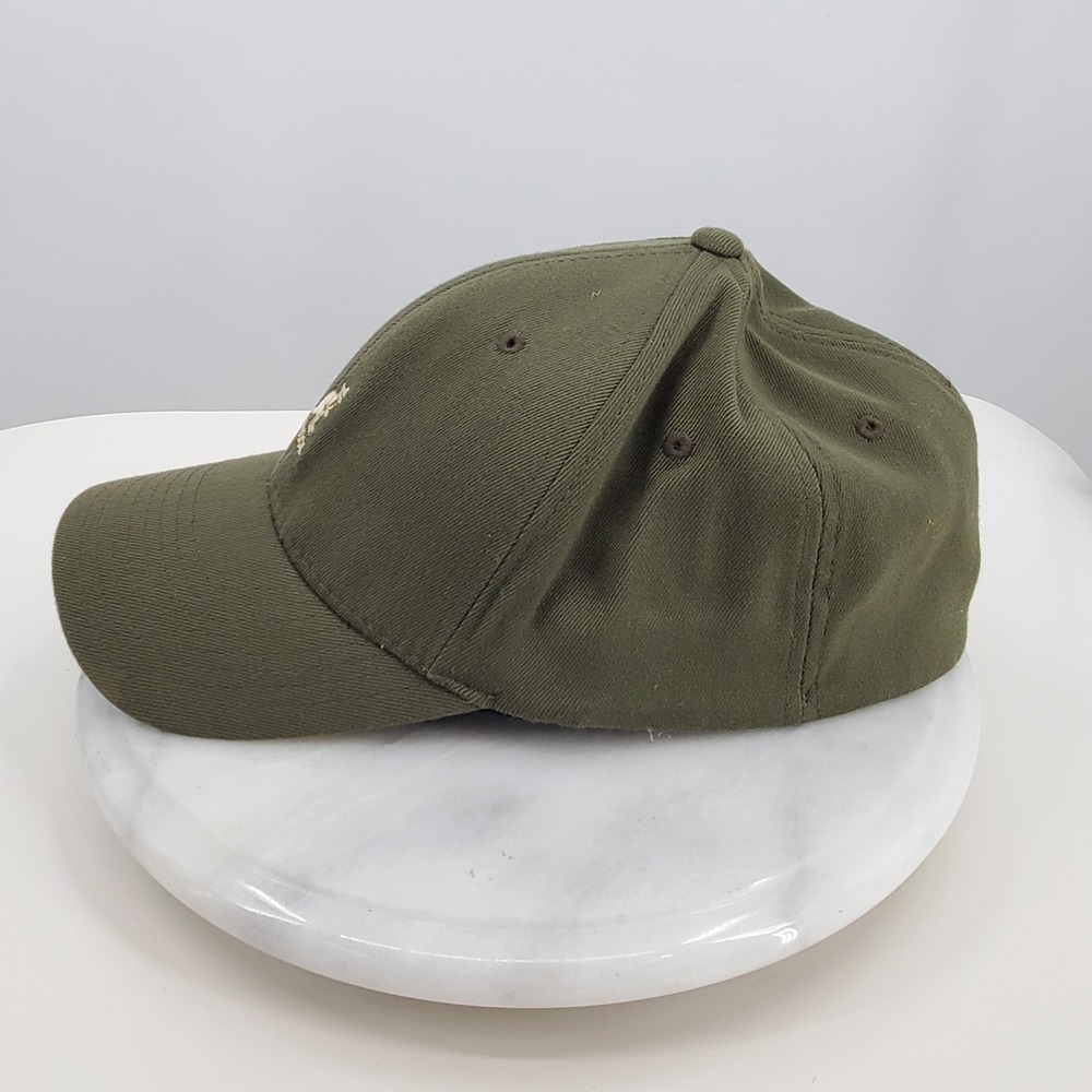 Kangol Flexfit Wool Blend Baseball Cap Olive Green Kangaroo Logo Preppy L/XL - Picture 5 of 10